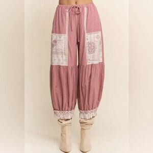 Patchwork Bloomer Pants